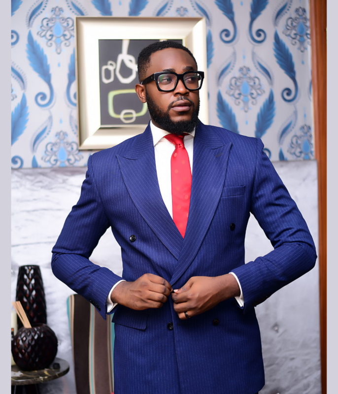 Men's Slim Fit Blue Business Suit