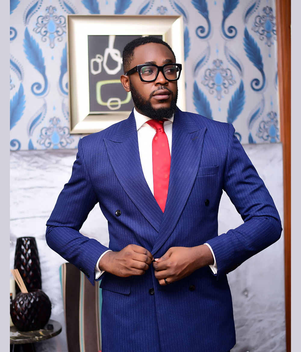 Blue Striped Business Suit – Men's Custom Bespoke Suits