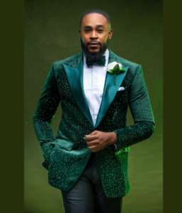 emerald green suit for groom